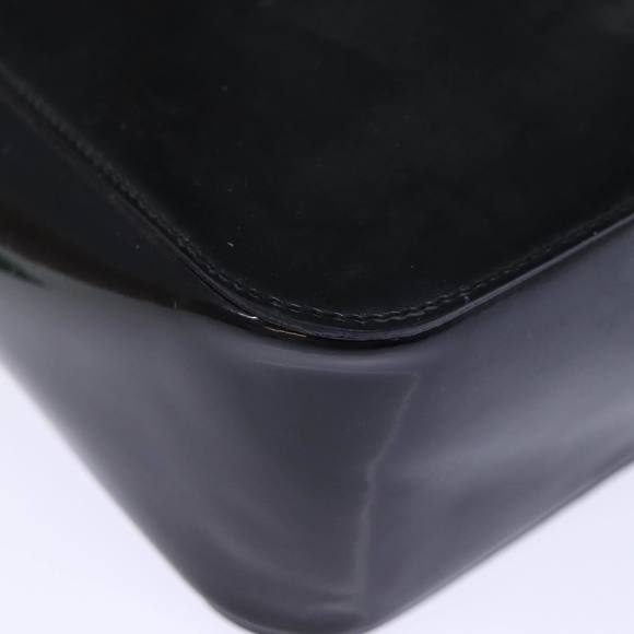 GUCCI Bamboo Hand Bag Enamel Black 93152 212792 Auth ep4078 - Picture 14 of 16